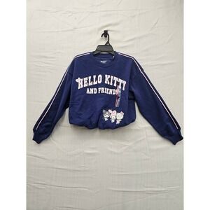 Sanrio Hello Kitty and Friends Sweatshirt XS Crown Blue Cropped J004880JHK5210